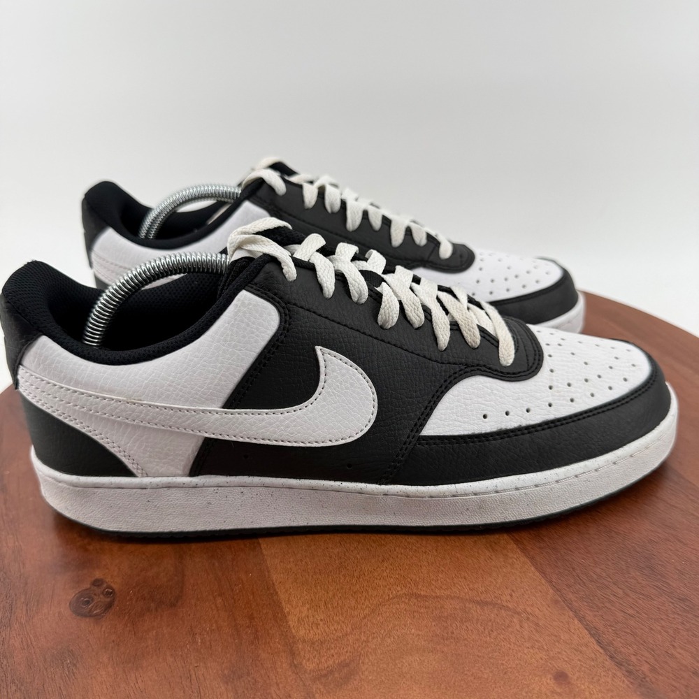 Nike Court Vision Low Next Nature Black White Panda Sneakers HM9862-001 Men 10.5